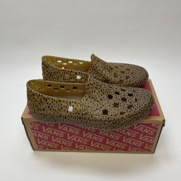 Vans Slip-On TRK Animal Cheetah  Print  AOP 'Brown Black' Wom Size 5.5 US NEW - Picture 4 of 10